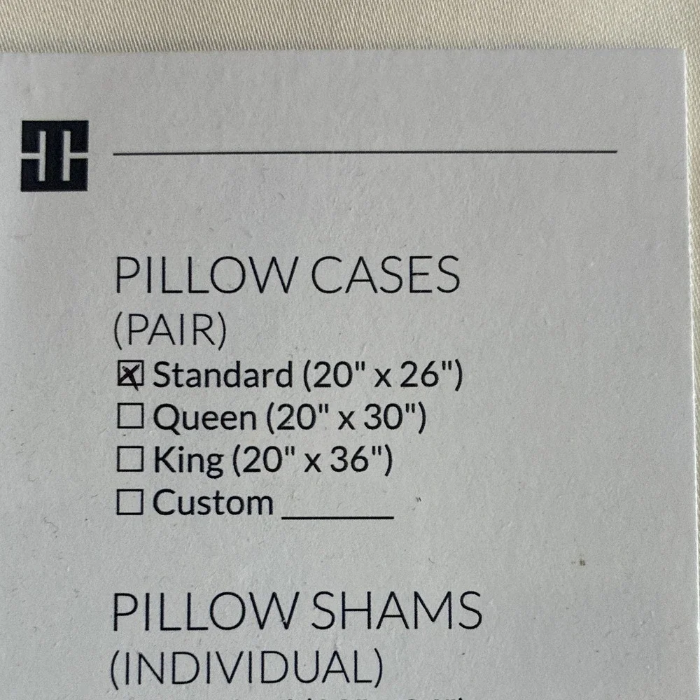Home Treasures Athens Solid Ivory Solid Pair Standard Pillowcases 20x26